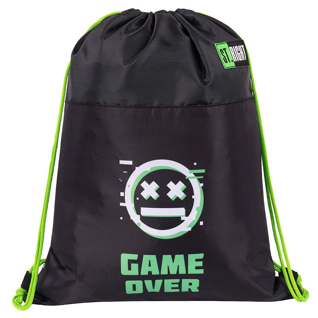 St.Right VR Gamer fekete tornazsák, sportzsák 43x32cm