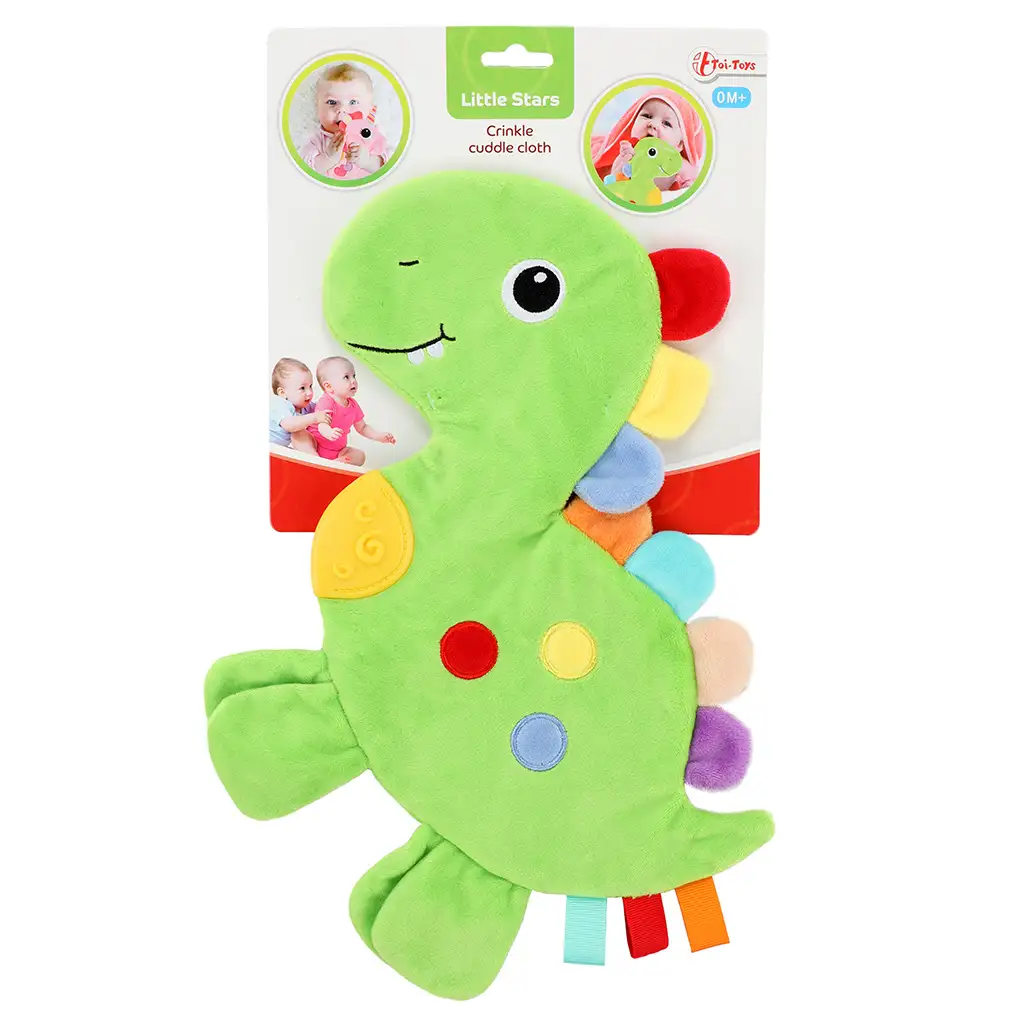 Little Stars: Dinoszauruszos rágókás, csörgős nyálkendő kép 2