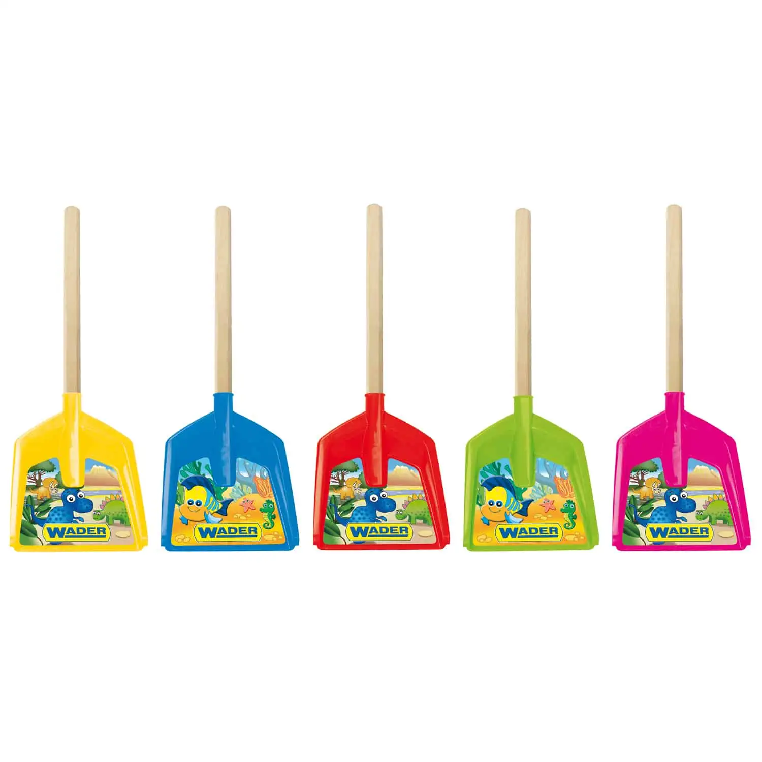 Színes lapát fa nyéllel 39cm többféle változatban - Wader