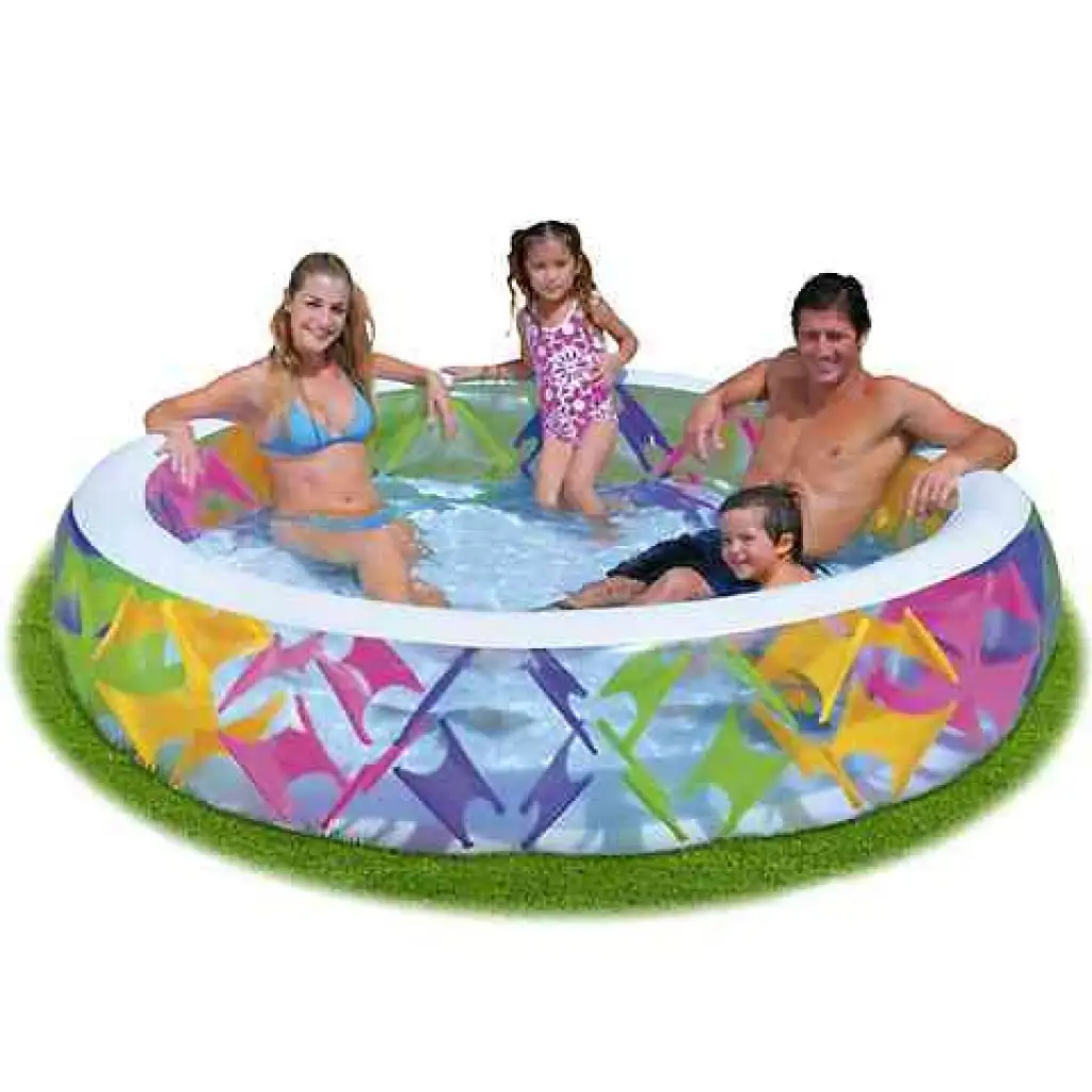 Átlátszó medence színes elemekkel - Intex