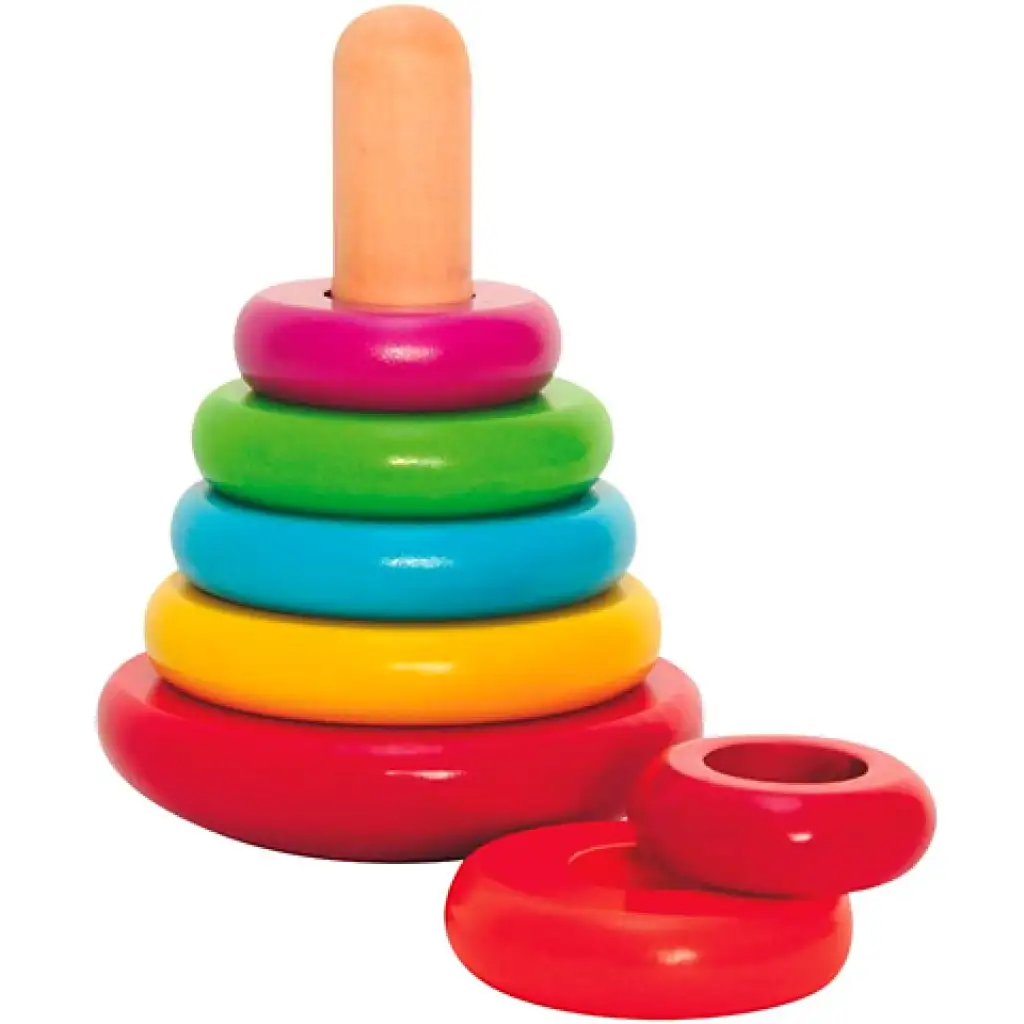 Fa gyűrűpiramis 8db-os kép 2