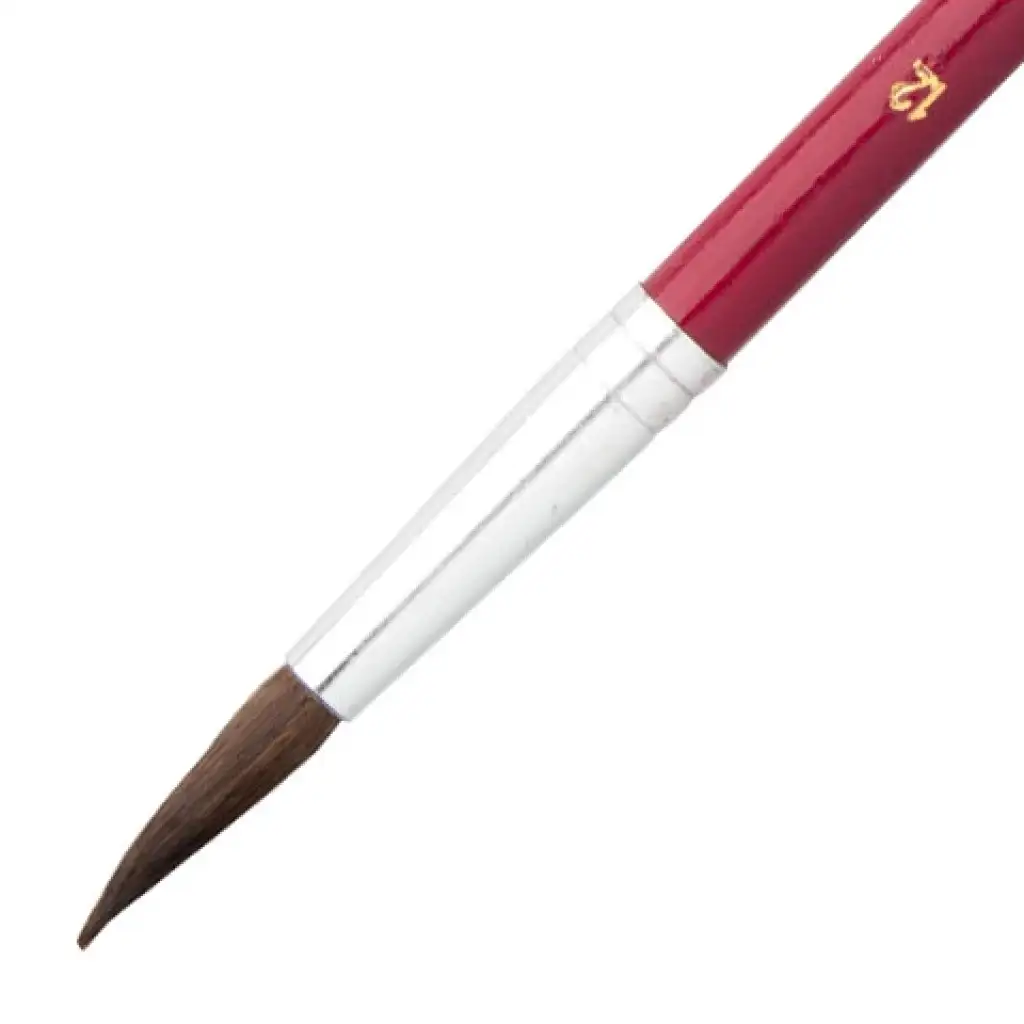 ICO: Festett fanyelű póniszőr ecset 12-es méretben kép 1