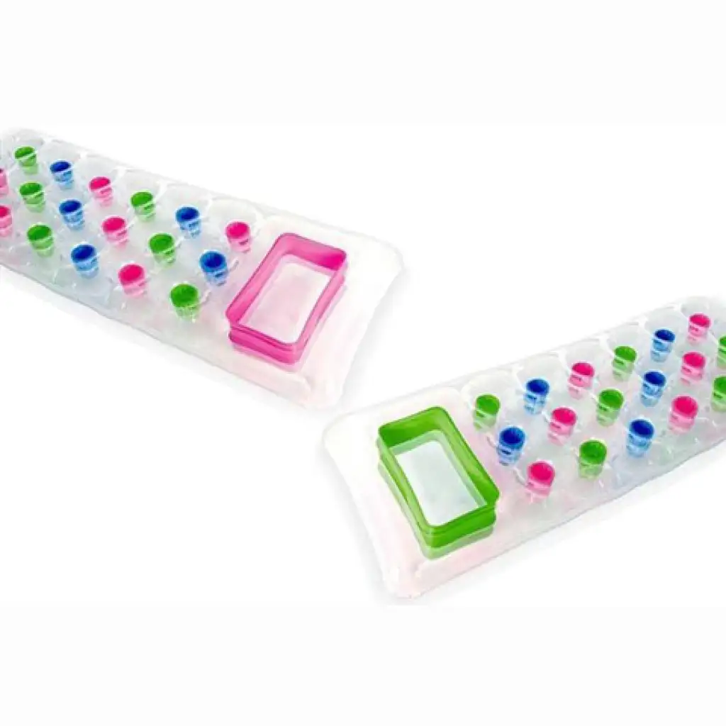 Áttetsző matrac színes poharakkal 188x71cm - Intex kép 2