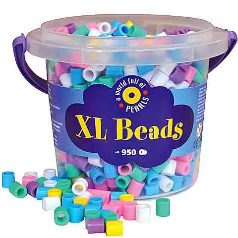 XL gyöngy vödörben pasztell színekkel 900db