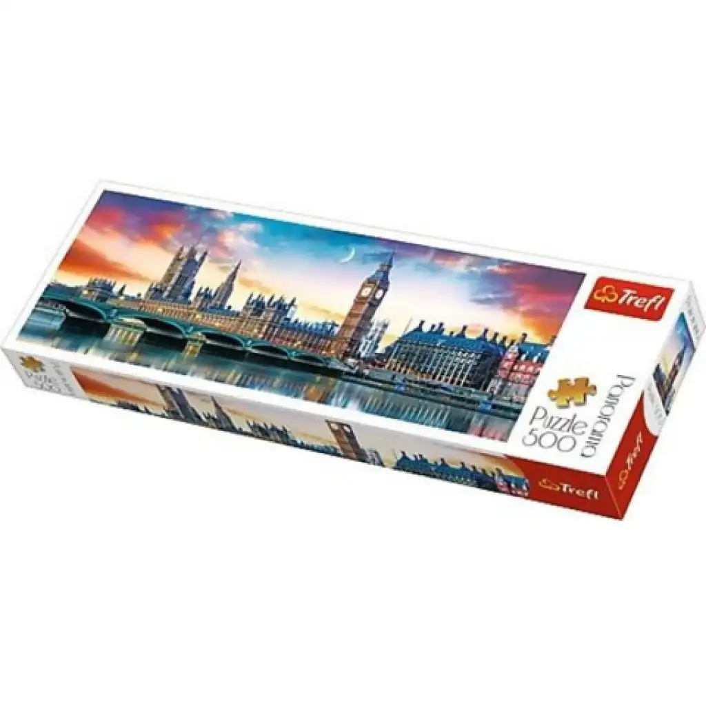 A Big Ben és a Westminsteri apátság, London Panoráma puzzle 500db-os - Trefl kép 1
