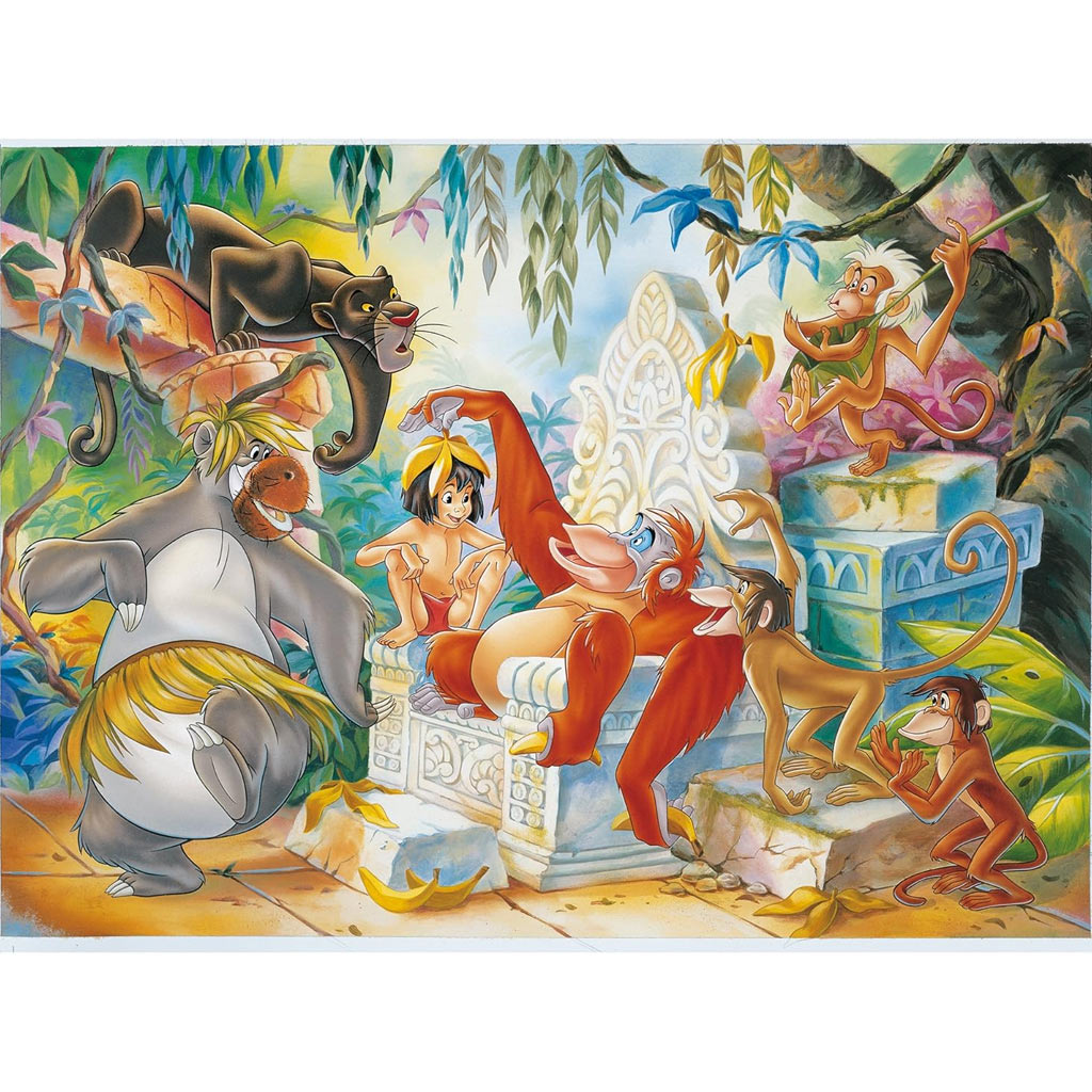 A Dzsungel könyve 2 az 1-ben 108db-os puzzle és színező 50x35cm - Lisciani kép 2