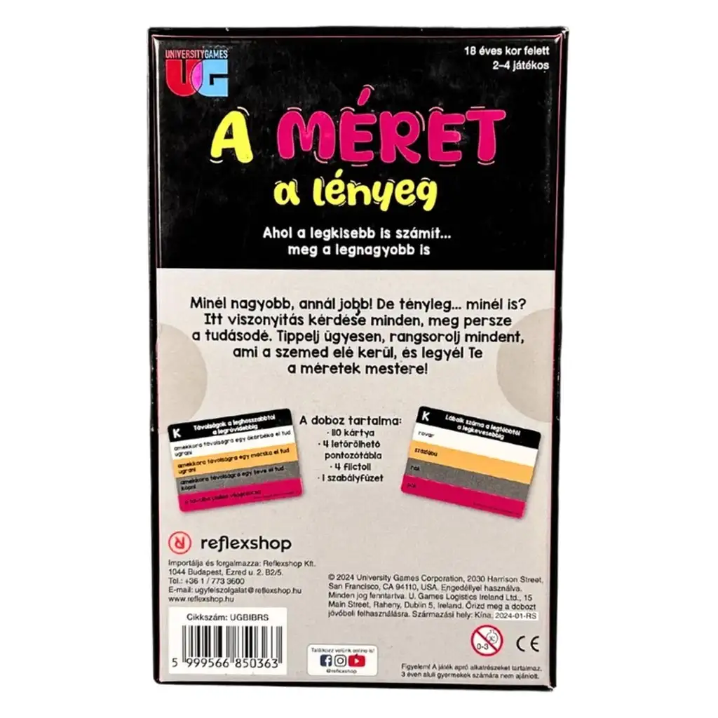 A méret a lényeg társasjáték kép 2