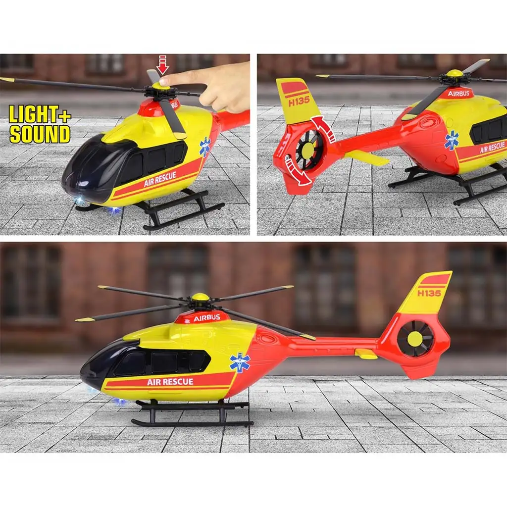 Majorette: Airbus H135 mentőhelikopter fénnyel és hanggal - Simba Toys kép 3