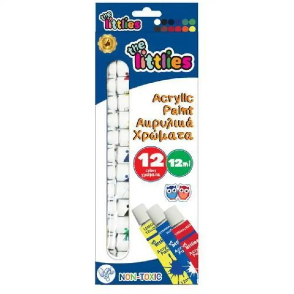 Színes akril festék szett 12ml 12db-os kép 1
