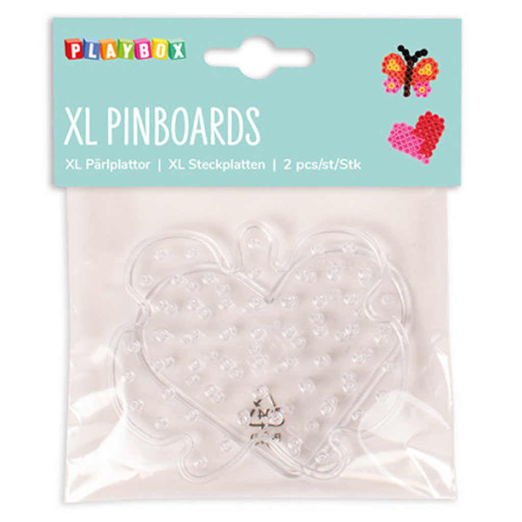 PlayBox: Vasalható gyöngy alaplap szív és pillangó formával 2db-os szett