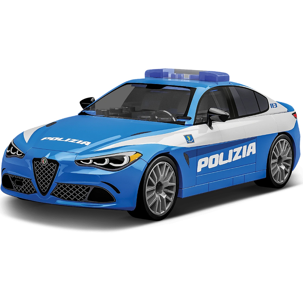 COBI: Alfa Romeo Giulia Quadrifoglio rendőrautó építőjáték (24606) kép 2