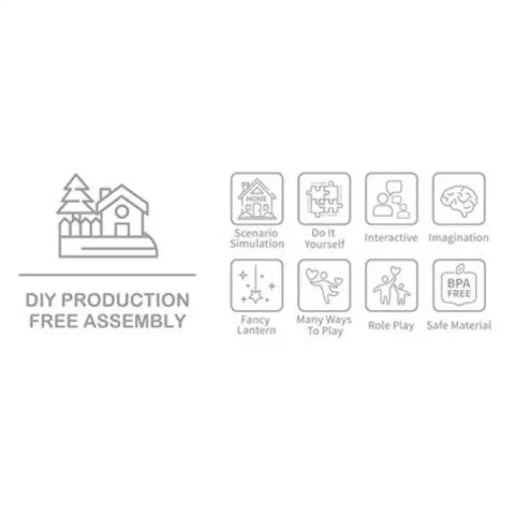 Álom villa játékszett bútorokkal és babákkal 68x51x39cm kép 3