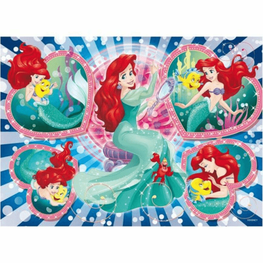 Ariel a kis hableány 2 az 1-ben 60db-os Eco puzzle és színező 70x50cm - Lisciani kép 2