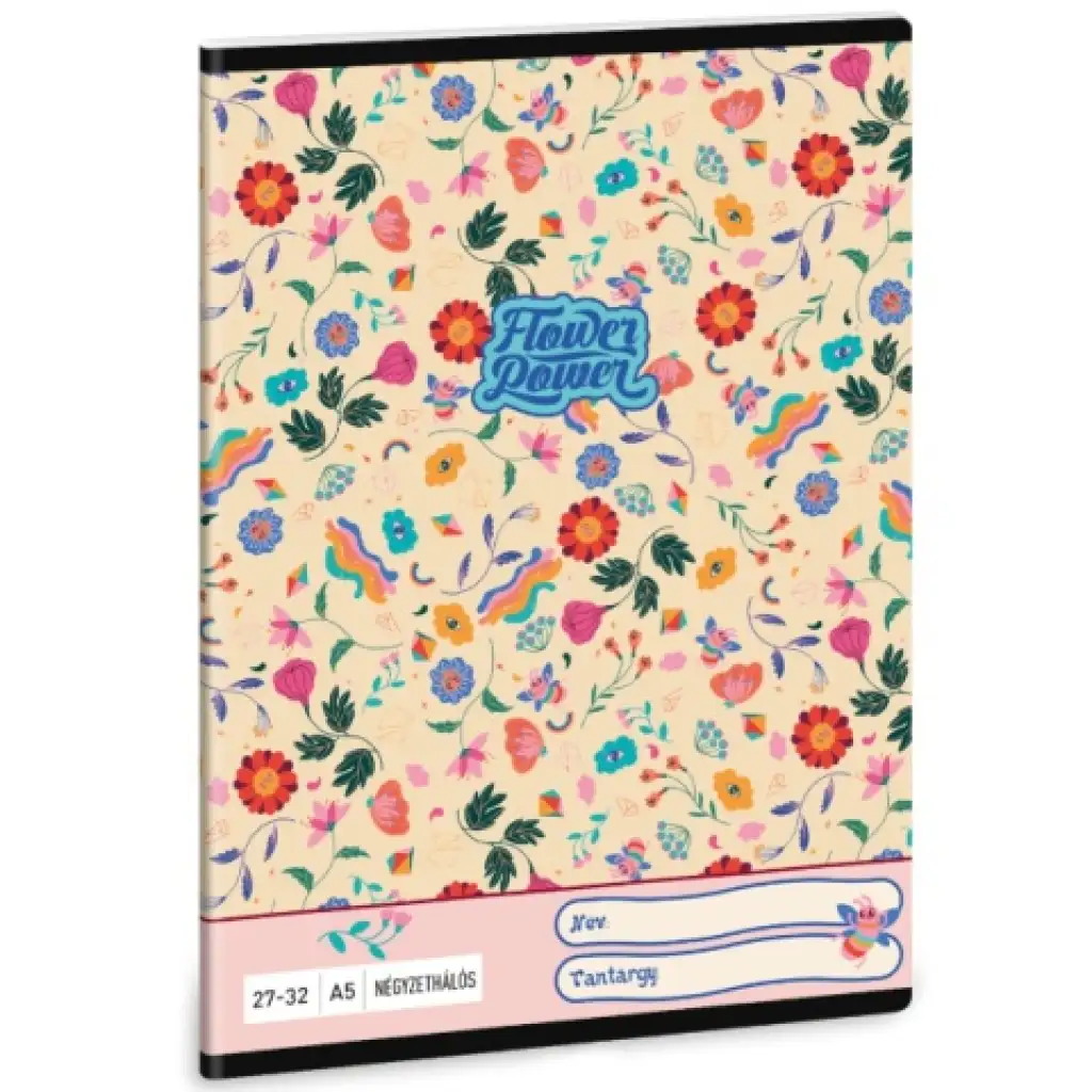 Ars Una: Flower Power kockás füzet A/5 27-32