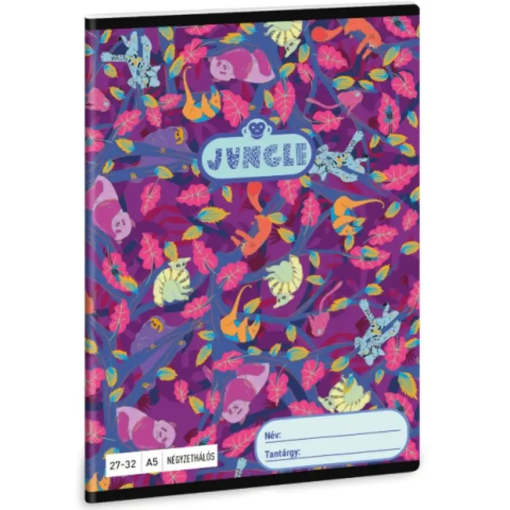 Ars Una: Jungle mintás kockás füzet A/5 27-32