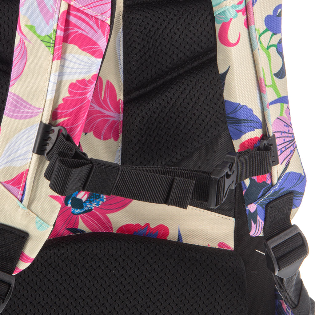 Ars Una: Beach flowers virágos ergonomikus iskolatáska, hátizsák 33x45x24cm kép 4