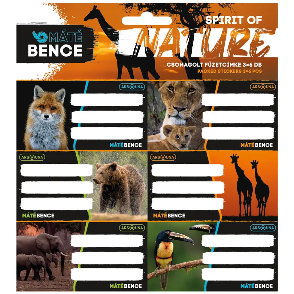Ars Una: Spirit of Nature csomagolt füzetcímke 3x6 db-os