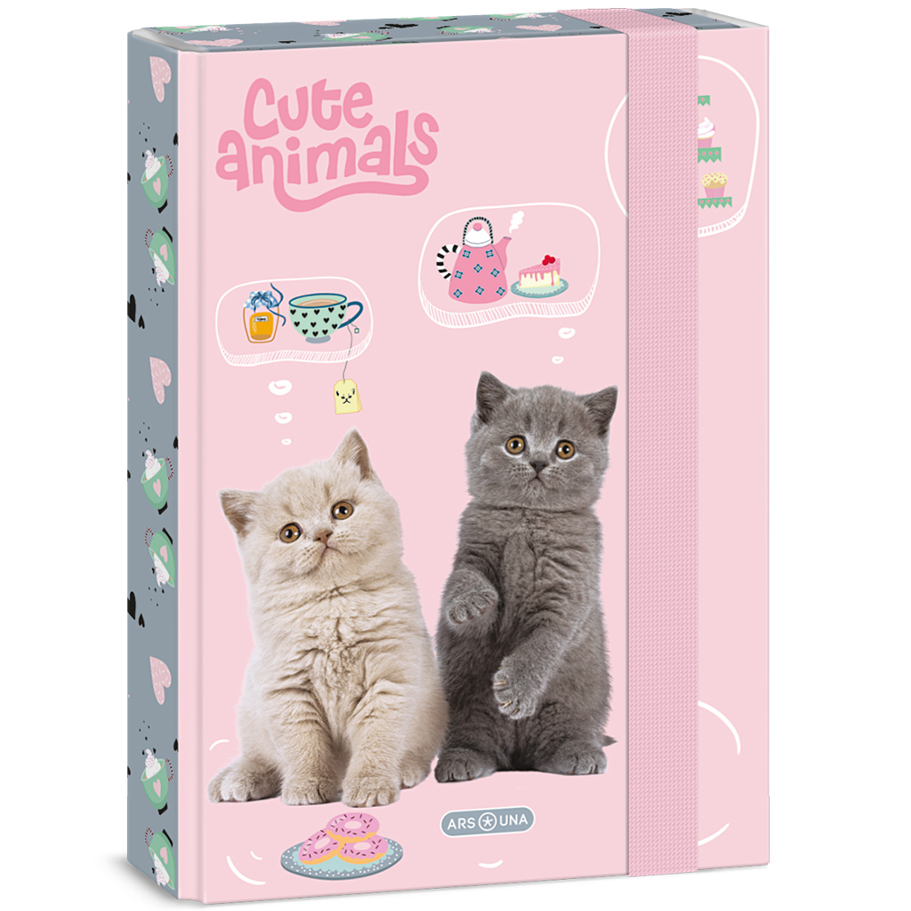Ars Una: Cute animals - tea party cicás füzetbox A/5 kép 1