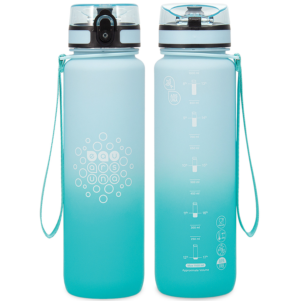 Ars Una: BPA-mentes színátmenetes motivációs kulacs matt - 1000 ml - Ice kép 2