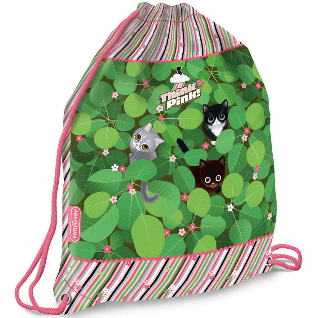 Ars Una: Think Pink cicás tornazsák, sportzsák 32x42cm