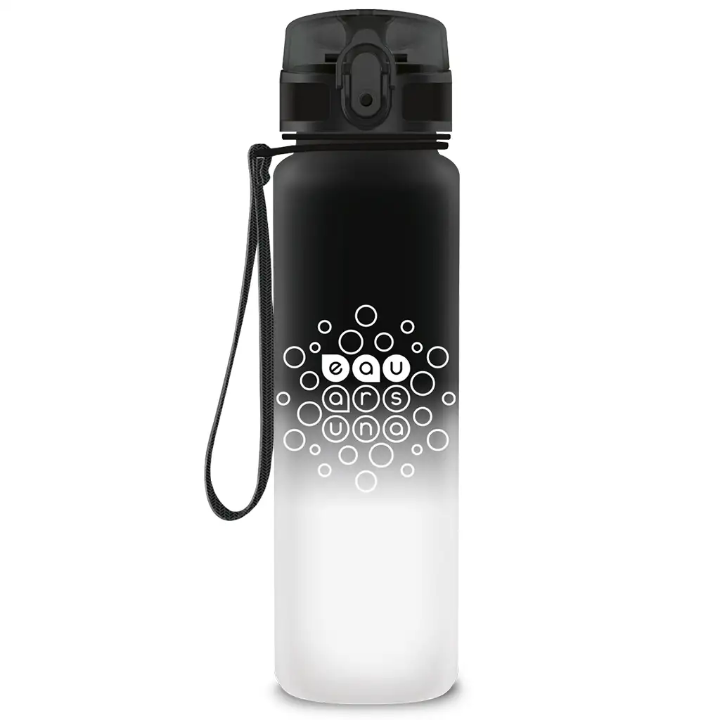 Ars Una: Fekete-fehér BPA-mentes színátmenetes kulacs 600 ml