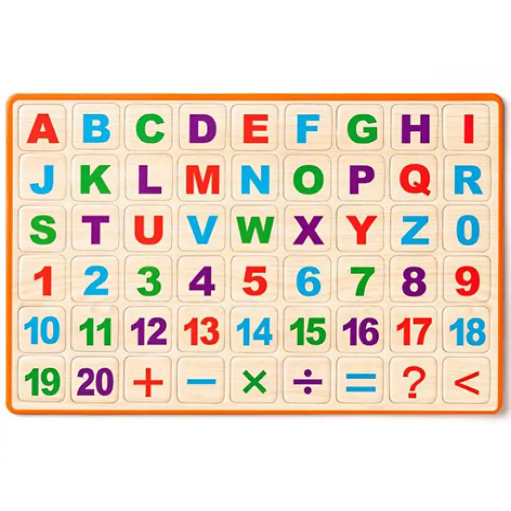Asztali mágnestábla betűkkel és számokkal - Woodyland kép 3