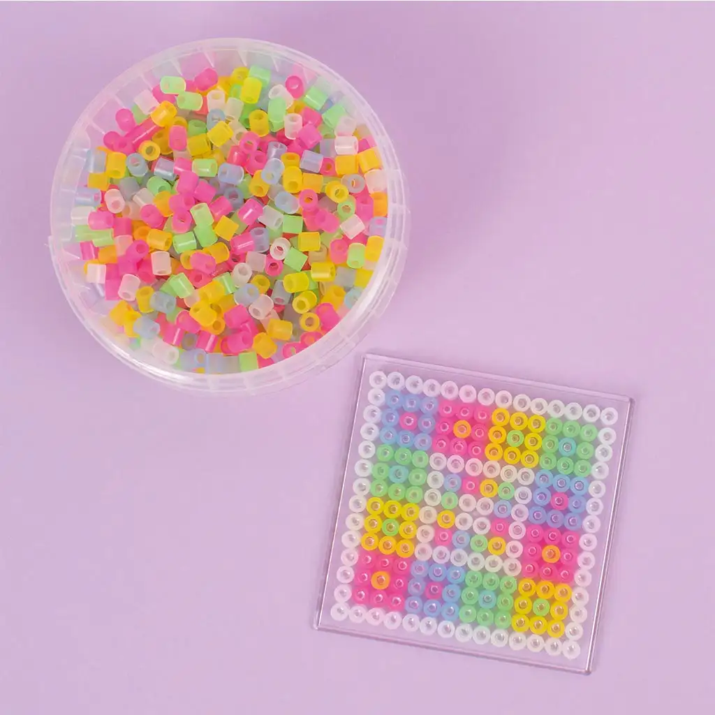 PlayBox: 5mm-es MIDI vasalható gyöngy 1000db-os halvány átlátszó színekben kép 2