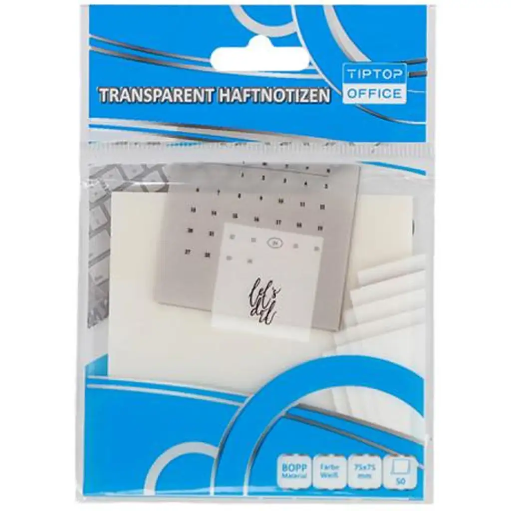 Spirit: Áttetsző fehér öntapadós oldaljelölő 75x75mm