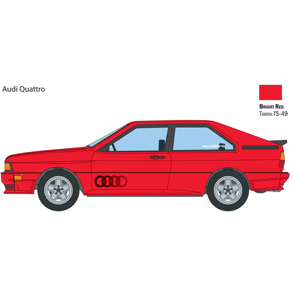 Italeri 1/24 Audi Quattro autó makett kép 3