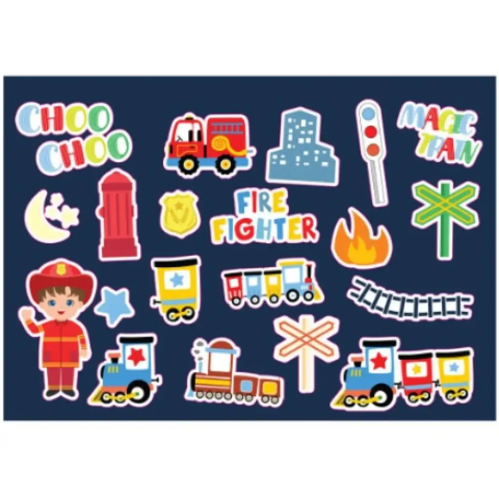 Járművek kreatív színezhető vázlatfüzet matricákkal és sablonnal több változatban kép 3