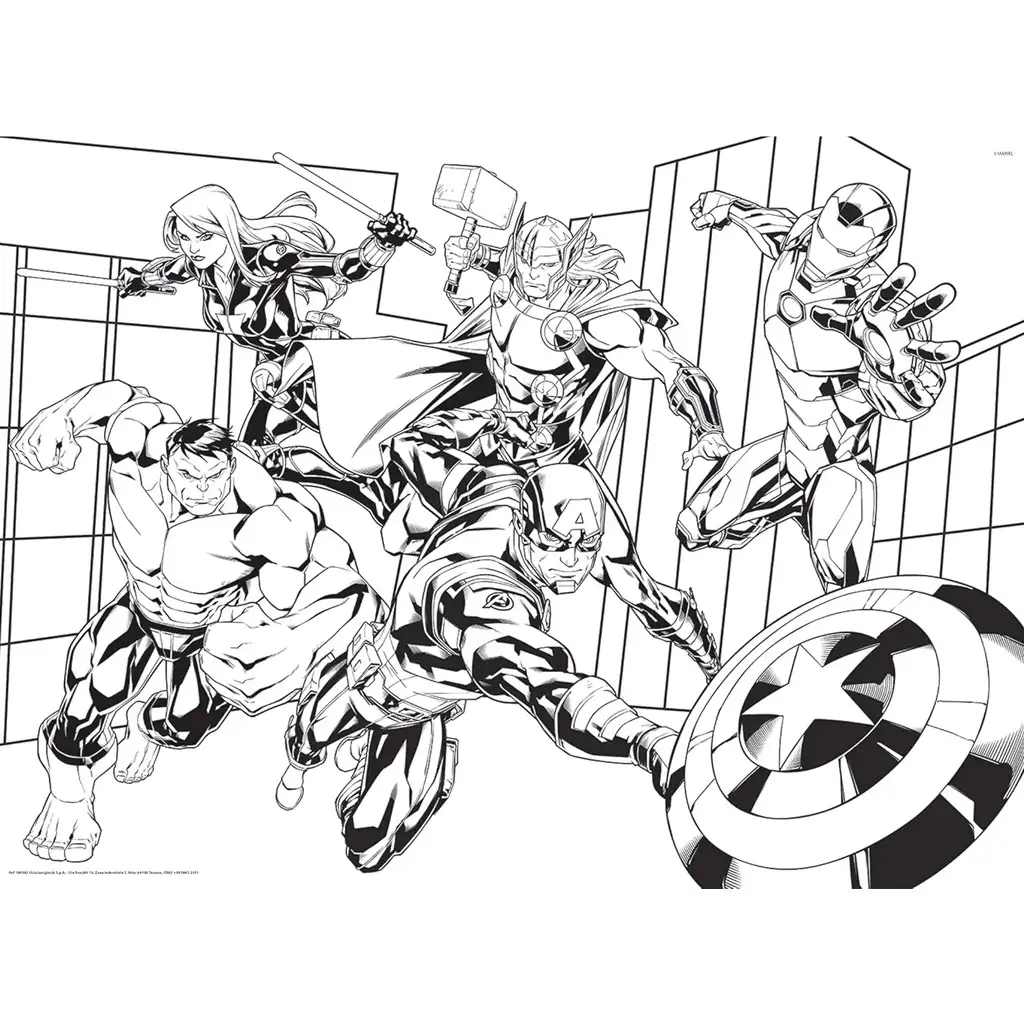 Bosszúállók 2 az 1-ben 150db-os maxi puzzle és színező 70x50cm - Lisciani kép 3