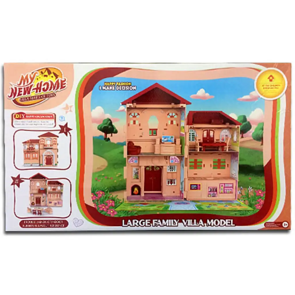 Babaház bútorokkal, fénnyel és hanggal 33x32cm kép 2