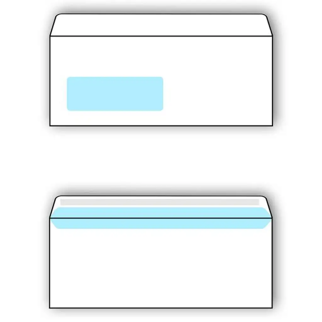 Spirit: Fehér bal ablakos boríték LA/4 11x23cm 50db-os csomag kép 2