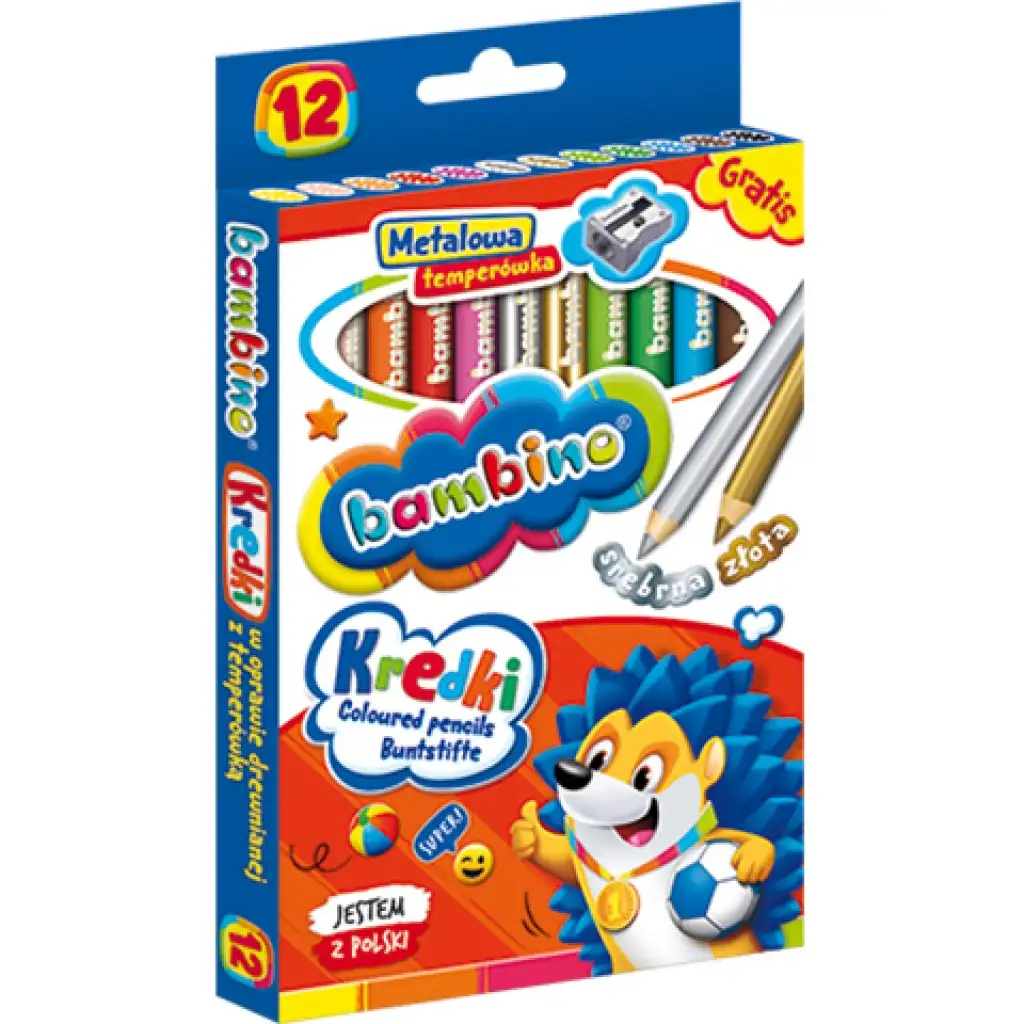 Bambino: Jumbo színes ceruza 12db-os szett hegyezővel kép 4