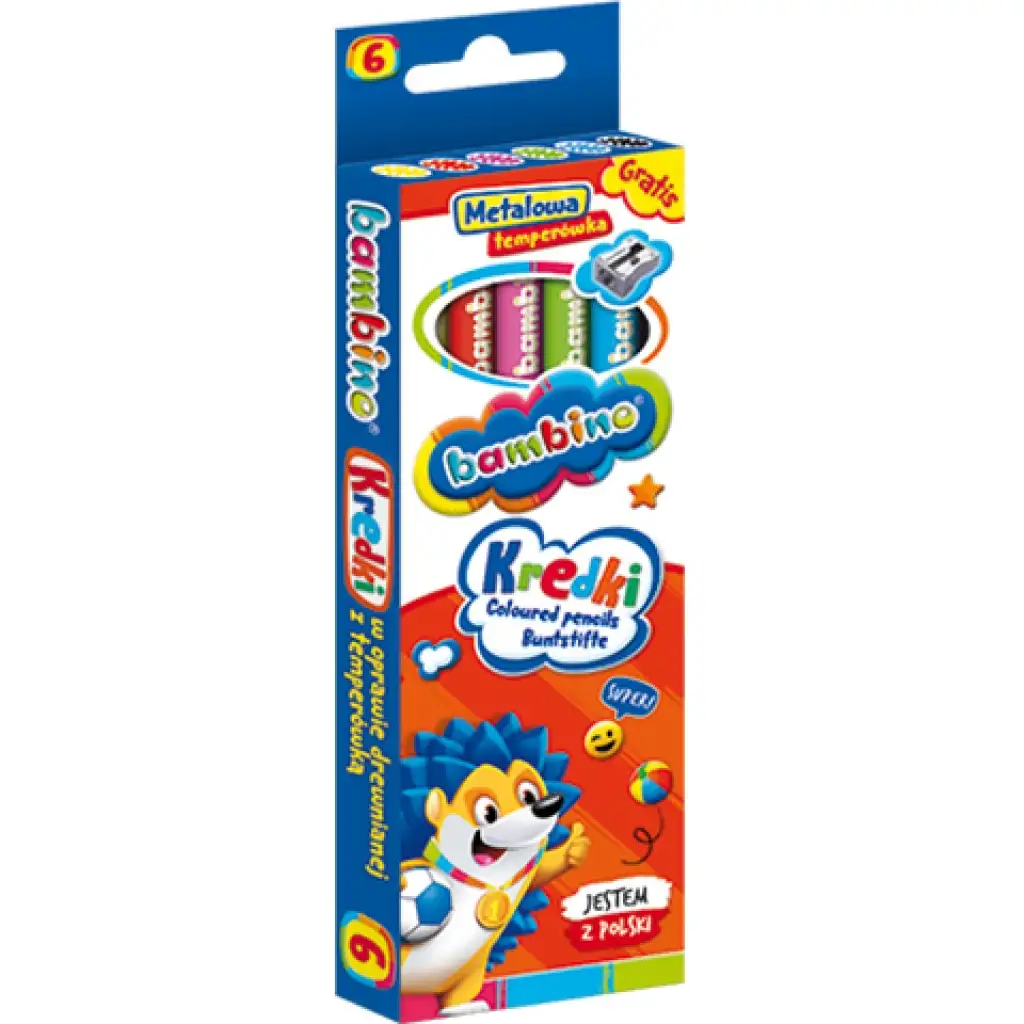 Bambino: Jumbo színes ceruza 6db-os szett hegyezővel kép 2