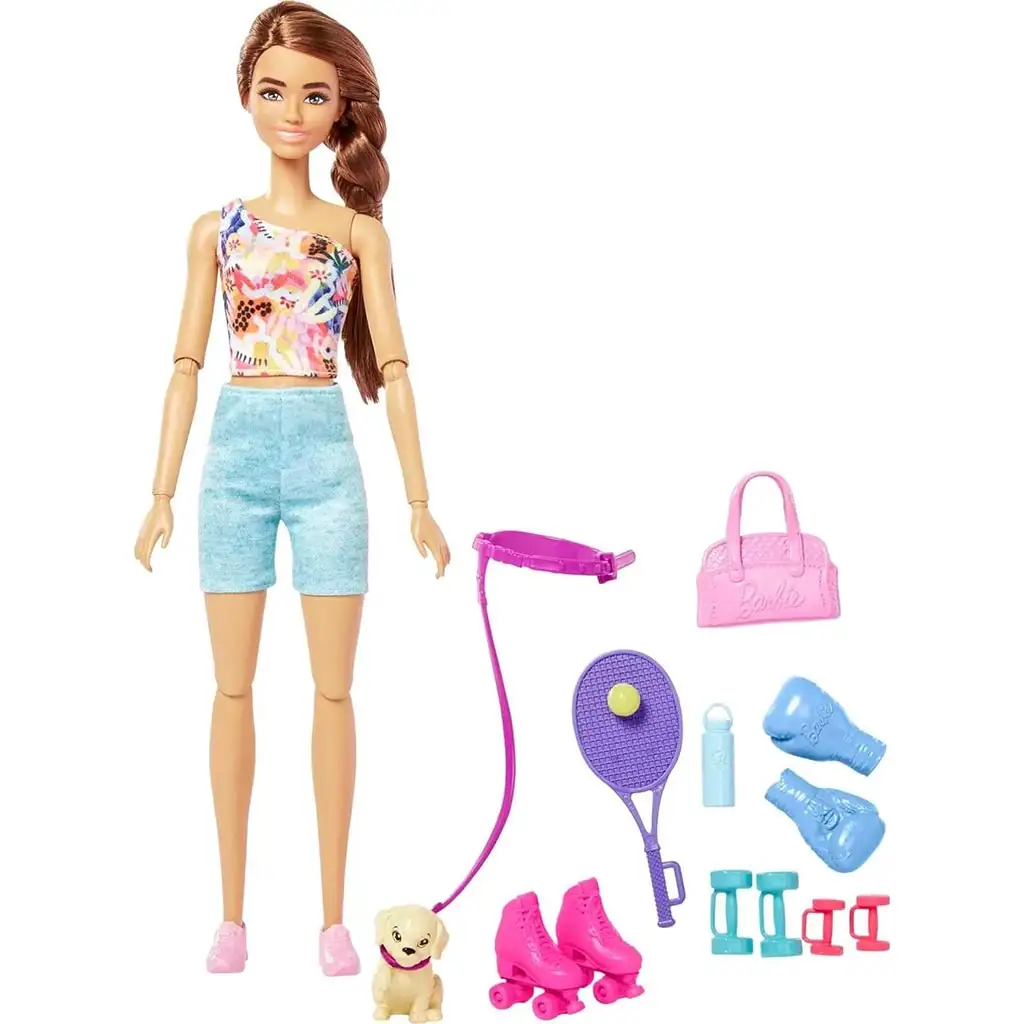 Barbie: Feltöltődés Teniszező Barbie baba kiegészítőkkel - Mattel kép 2