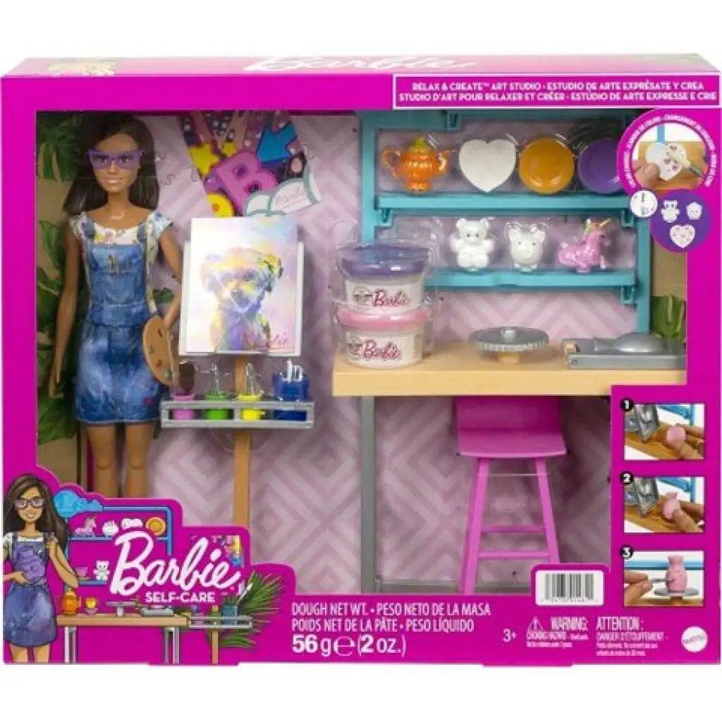 Barbie: Feltöltődés műterem játékszett babával - Mattel