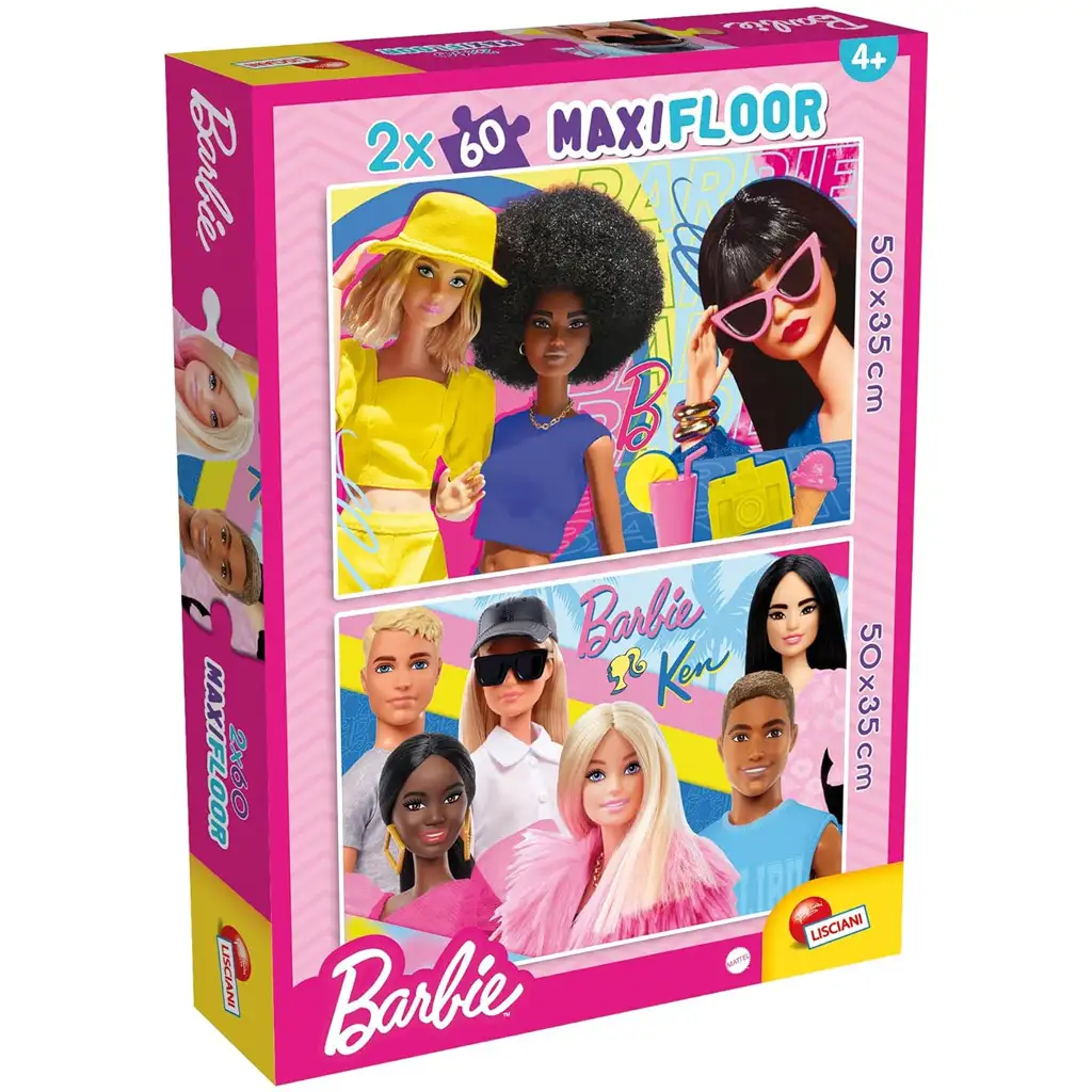 Barbie és barátai 2x60db-os maxi padló puzzle 50x35cm - Lisciani