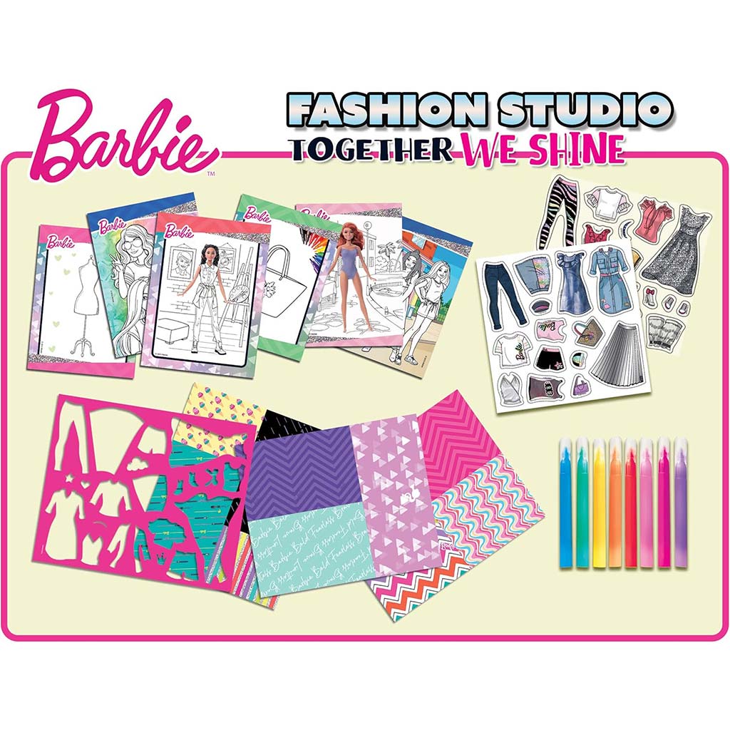 Barbie Together We Shine színező és öltöztető szett - Lisciani kép 2