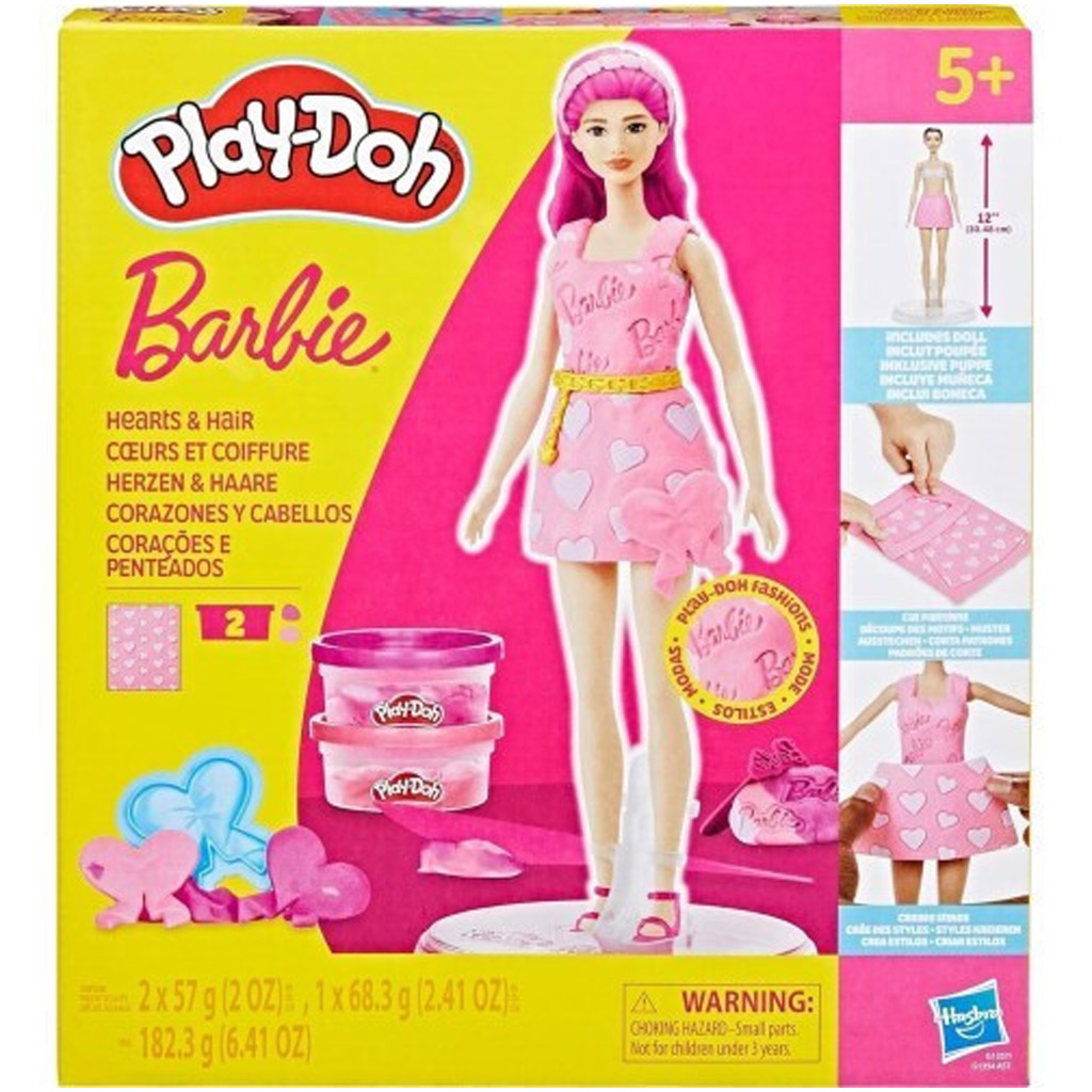 Play-Doh: Barbie szívek és hajkorona gyurma szett babával - Hasbro