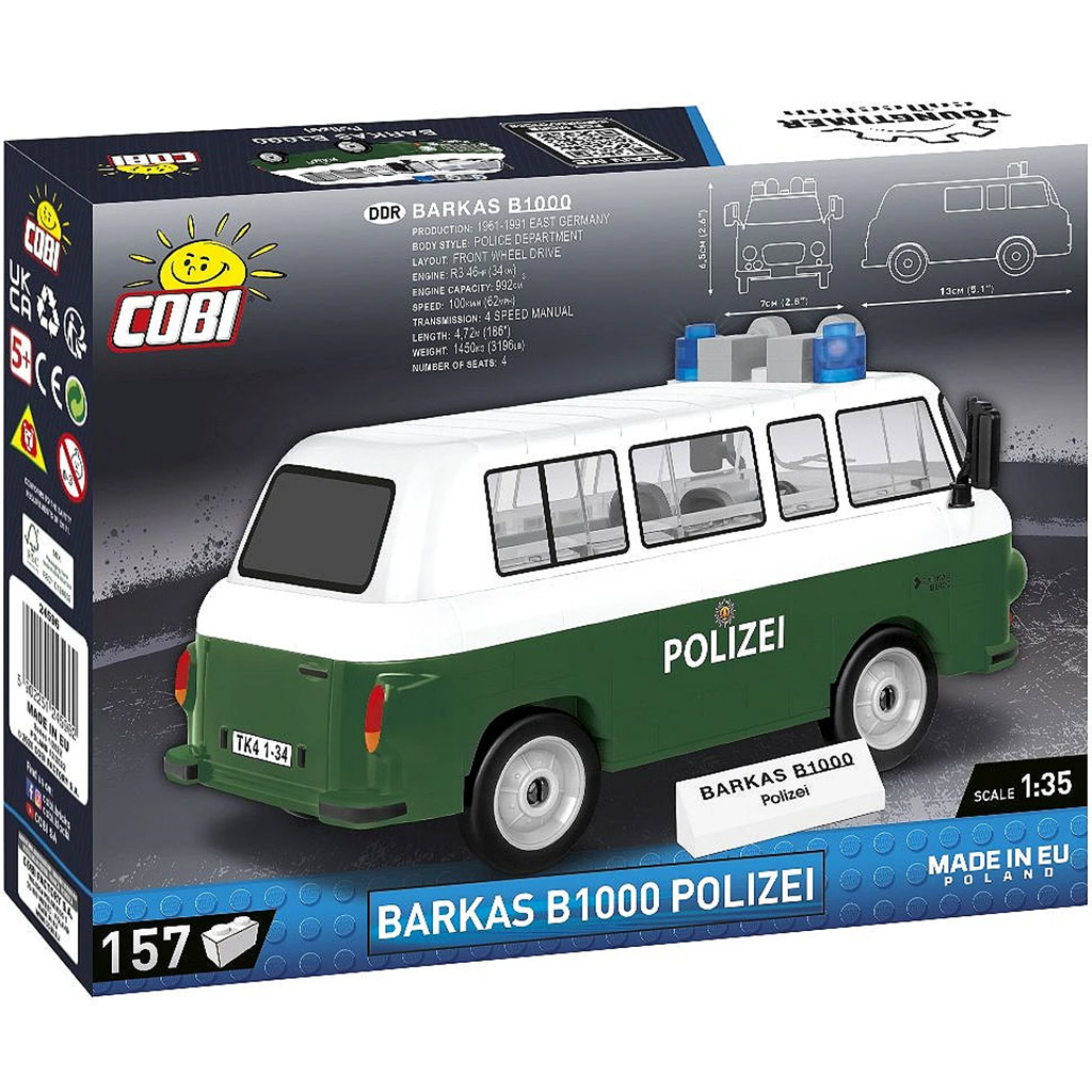 COBI: Barkas B1000 rendőrségi mikrobusz építőjáték (24596) kép 3