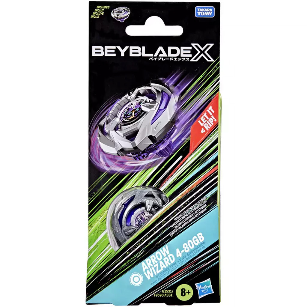 Beyblade X Booster: Arrow Wizard 4-80GB pörgettyű - Hasbro