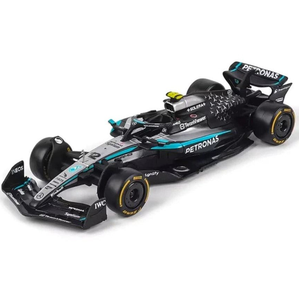 Bburago: Mercedes-AMG Petronas F1 W16 (2025) versenyautó fém autómodell 1/64 (Andrea Kimi Antonelli #12) kép 2