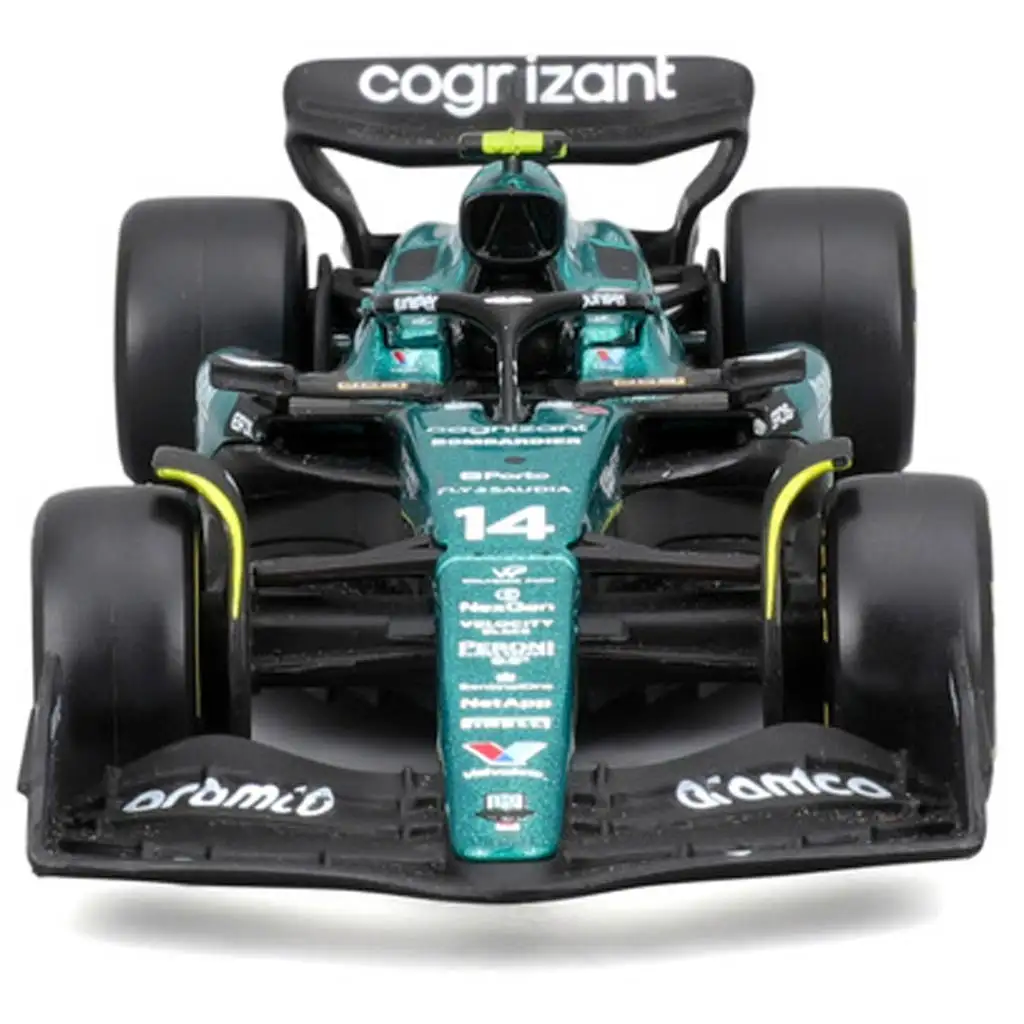 Bburago: Aston Martin AMR23 F1 versenyautó fém autómodell 1/43 (Fernando Alonso #14) kép 3