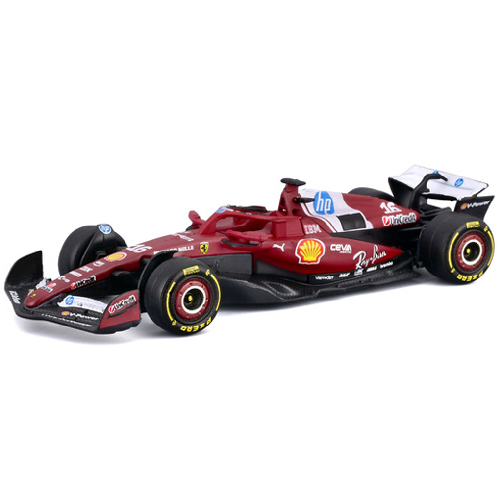 Bburago: Ferrari SF-25 F1 versenyautó (2025) fém autómodell 1/64 (Charles Leclerc #16) kép 2