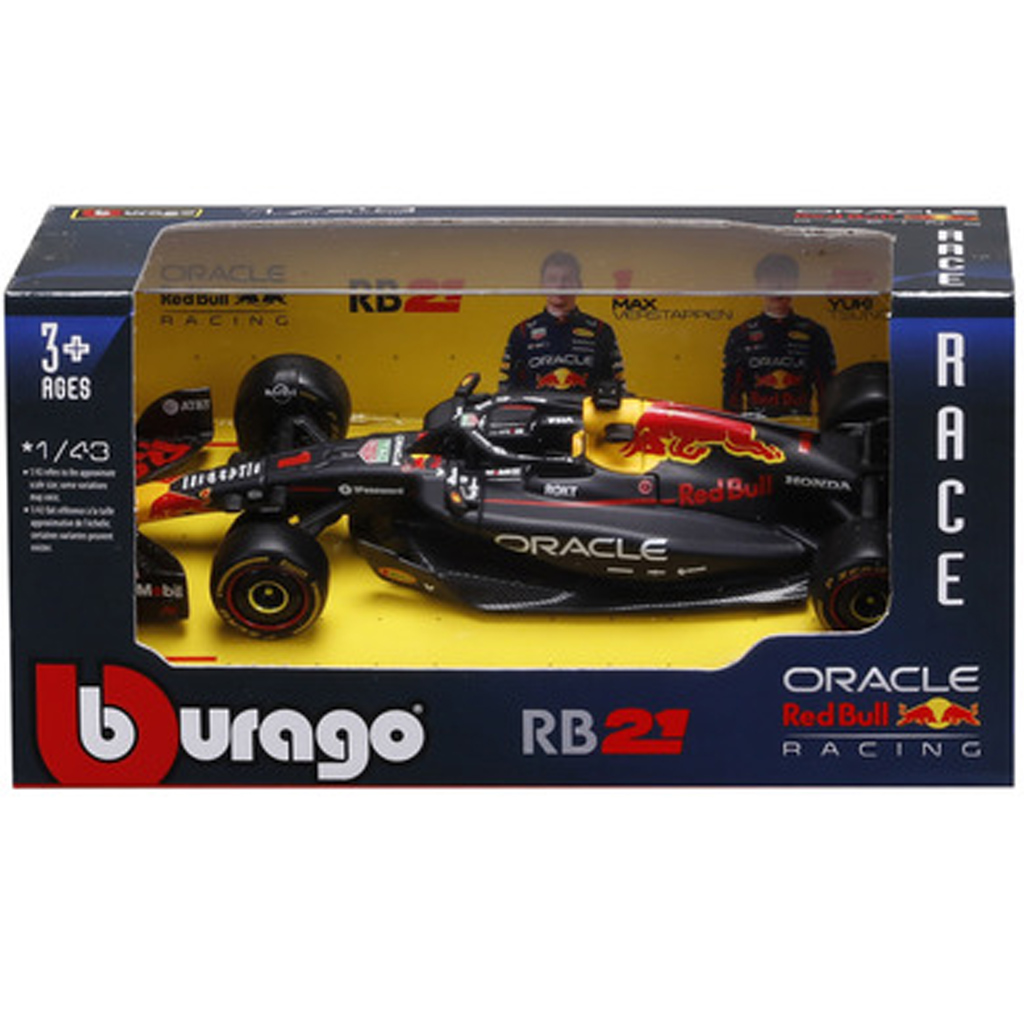 Bburago: Red Bull RB21 F1 versenyautó fém autómodell 1/43 (Max Verstappen #1) kép 1