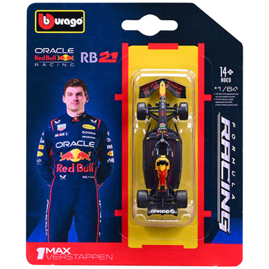 Bburago: Oracle Red Bull RB21 Verstappen F1 (2025) versenyautó fém autómodell 1/64 (Max Verstappen #1) kép 1