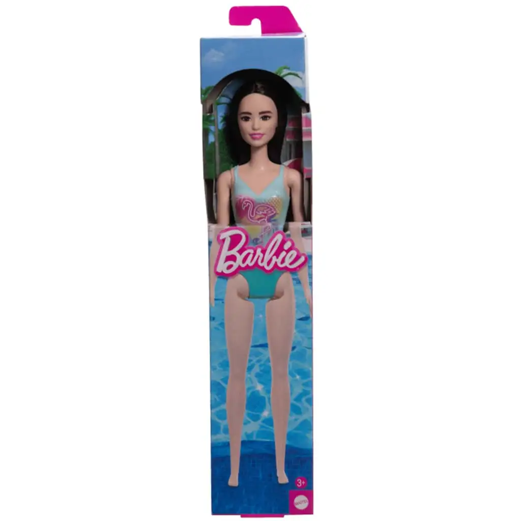 Barbie Beach baba kék mintás fürdőruhában - Mattel