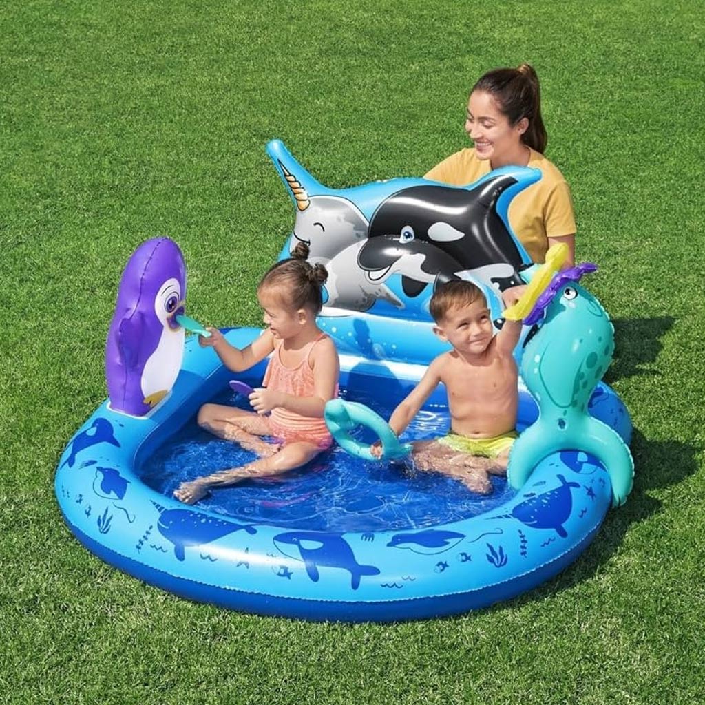 Bestway: Polar Pals felfújható játszómedence 134×131×73 cm kép 2