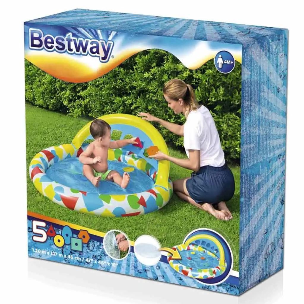 Bestway: Lil' Splash & Learn™ pancsolómedence 120 x 117 x 46 cm kép 3